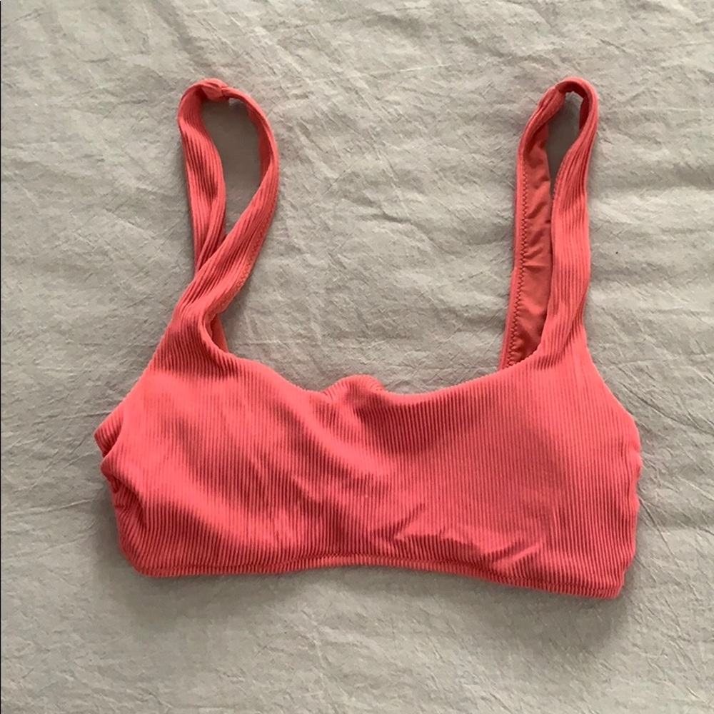 Aerie swim top mauve ribbed bikini
